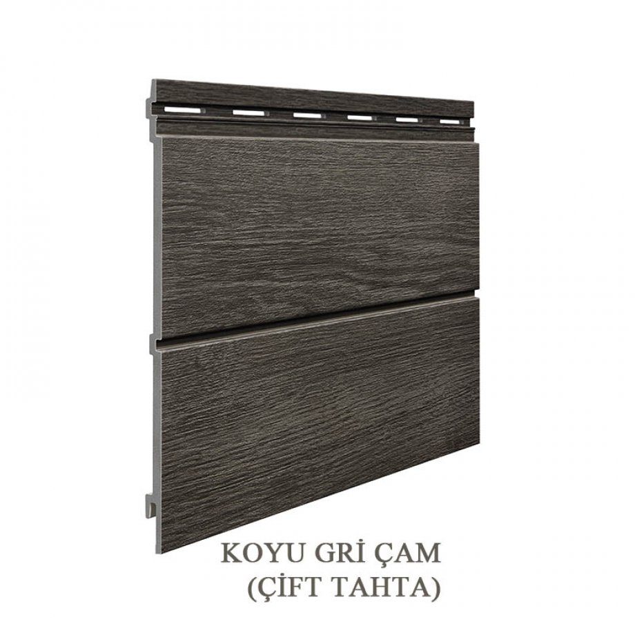 Koyu Gri Çam Çift Tahta siding paneli