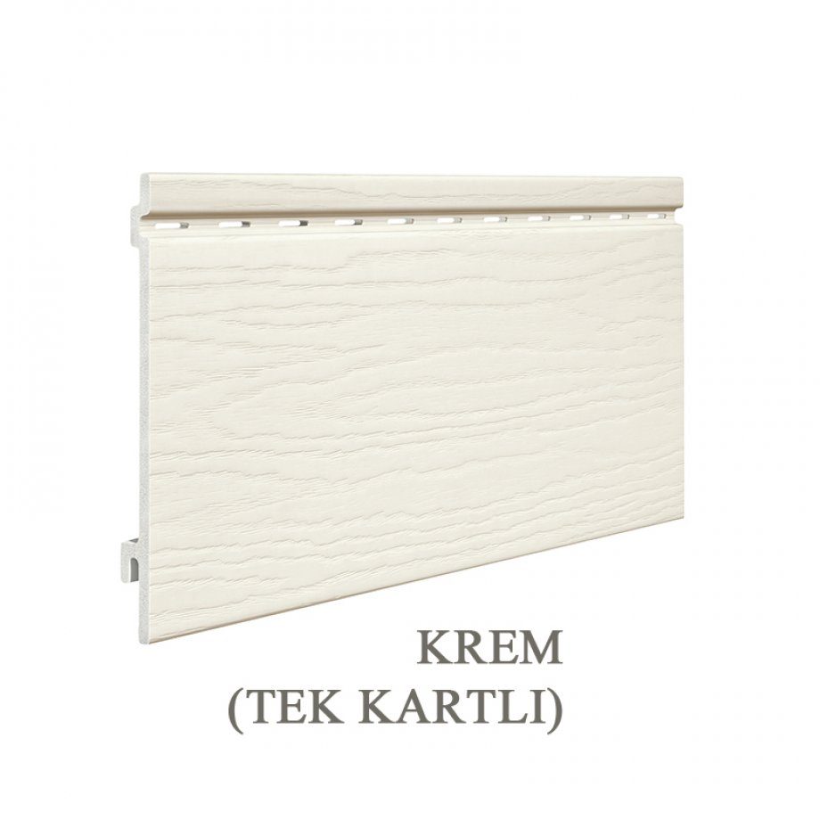 Krem Tek Kartlı siding paneli