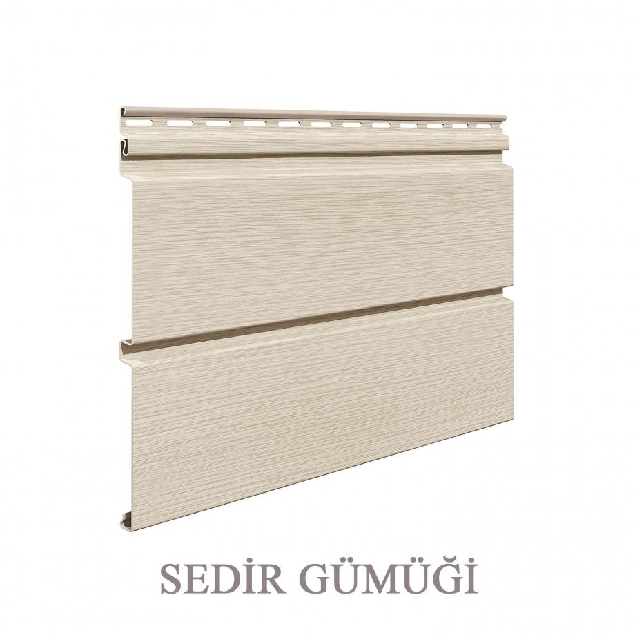 Sedir Gümüşü Çift Tahta siding paneli