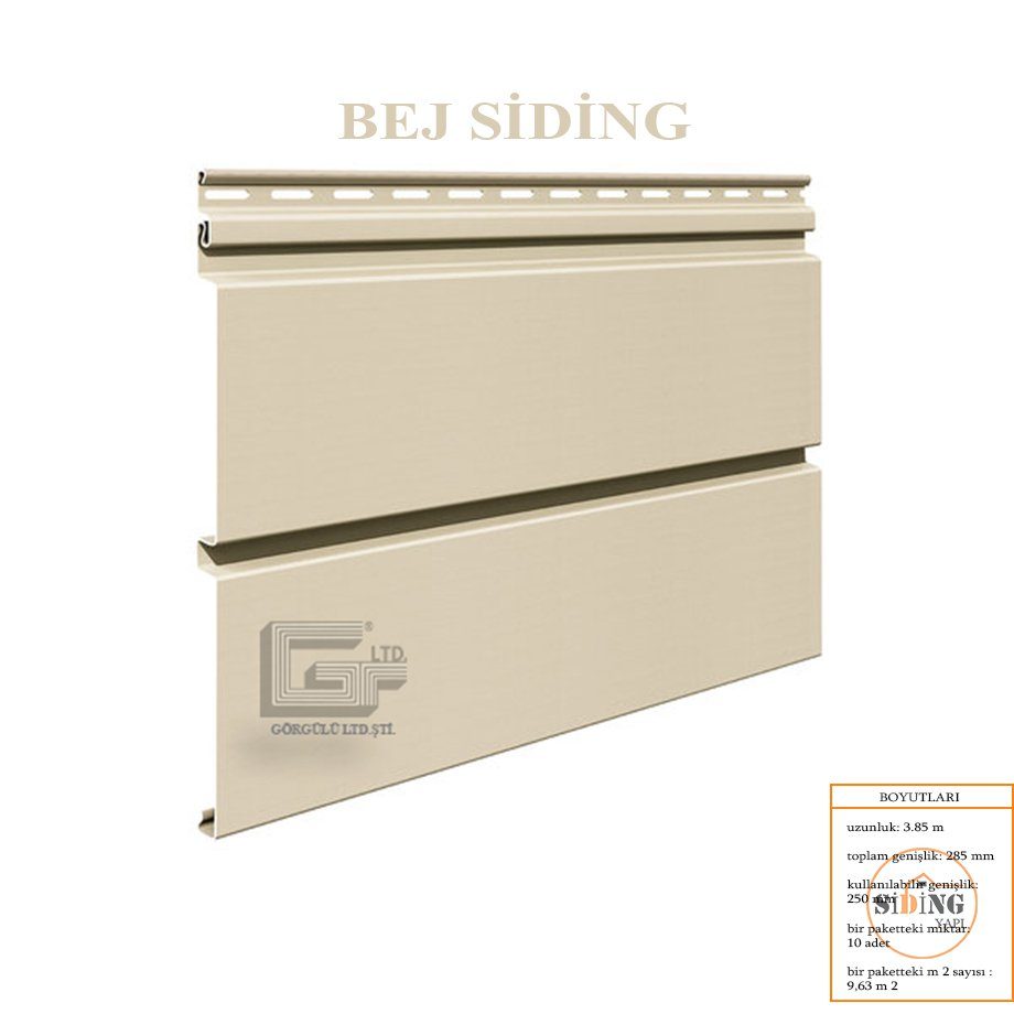 Bej siding paneli — ürün kartelası