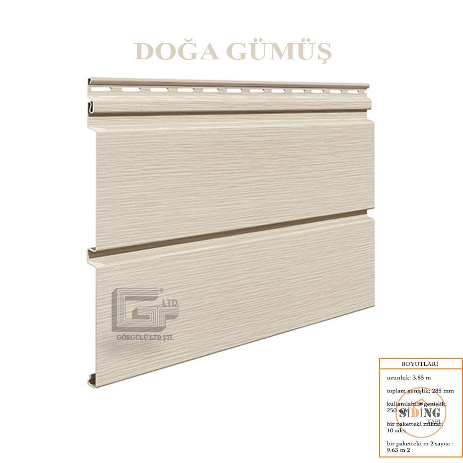 Doğa Gümüş siding paneli — ürün kartelası