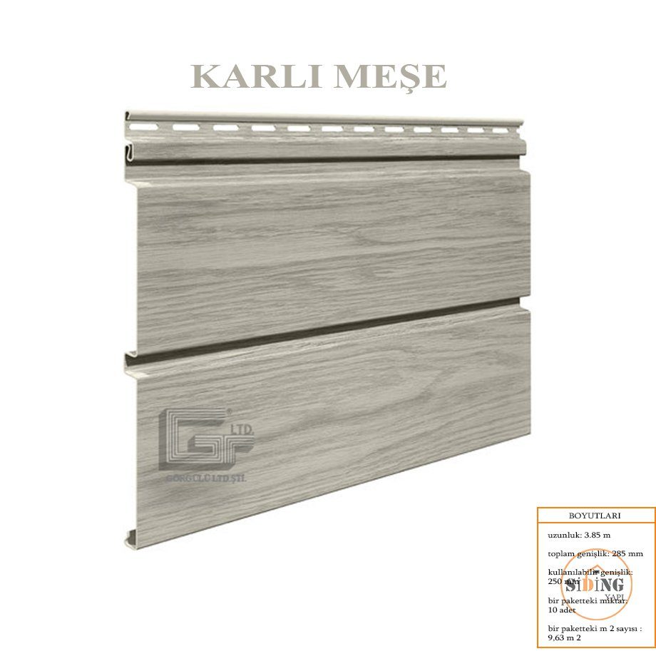 Karlı Meşe siding paneli — ürün kartelası