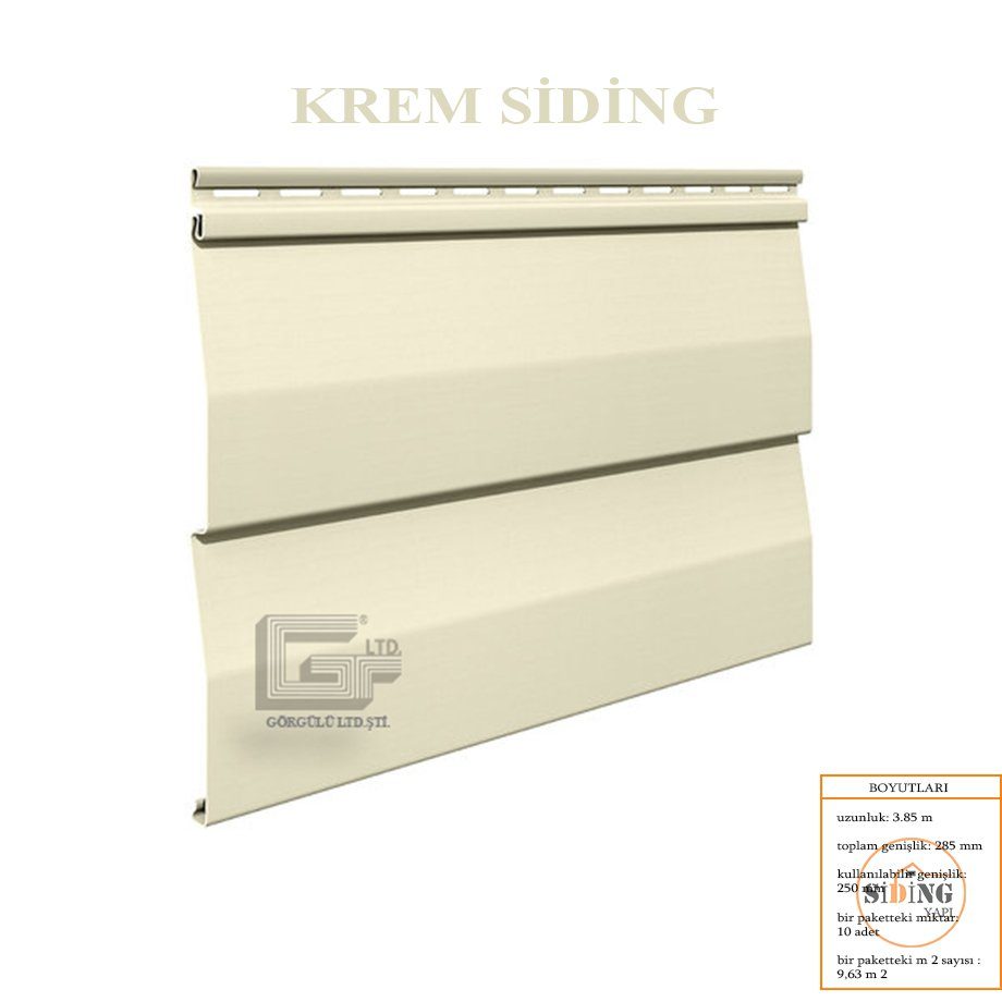 Krem siding paneli — ürün kartelası